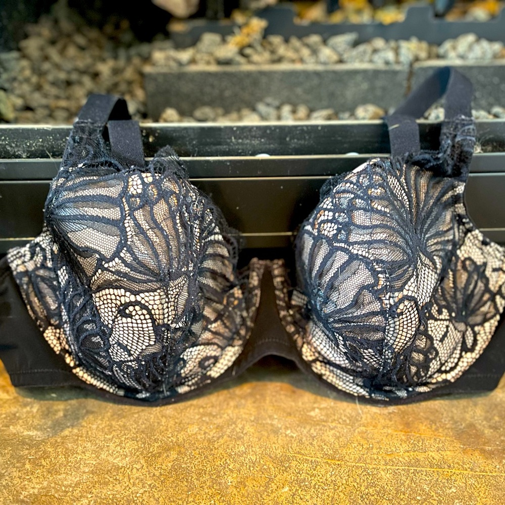 Black and beige lingerie Bra. Vary sexy comfortable